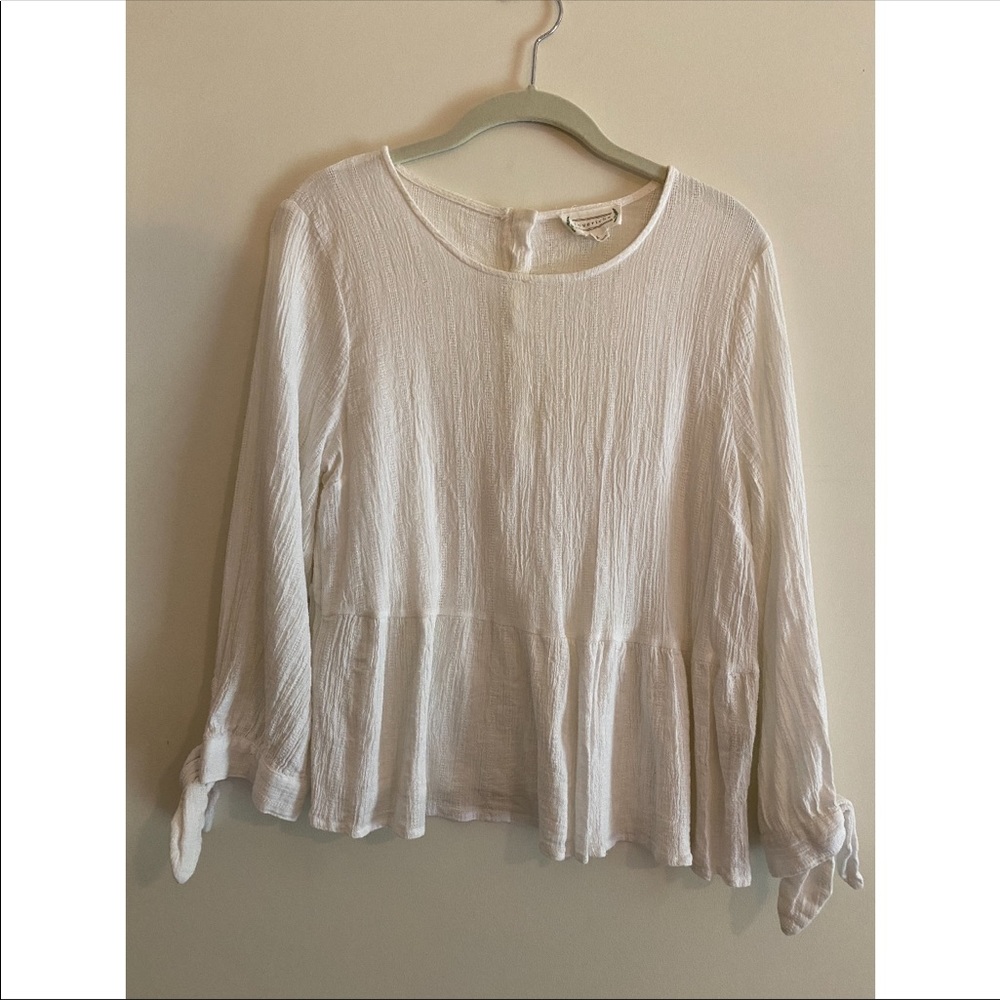 White peplum blouse
